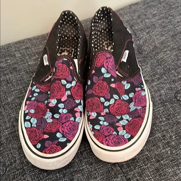 Floral Vans Slip-On Sneakers - Picture 1 of 6